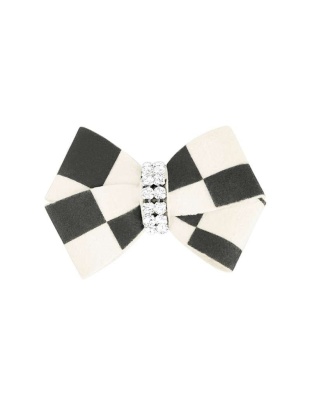 Windsor Check - Susan Lanci Designs Windsor Check Nouveau Bow Hair Bow - Small