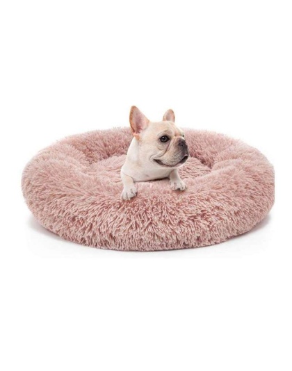 Black and Grey - Donut Dog Bed - Large