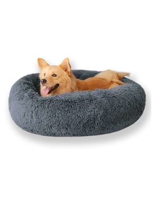 Light Grey - Donut Dog Bed - Large