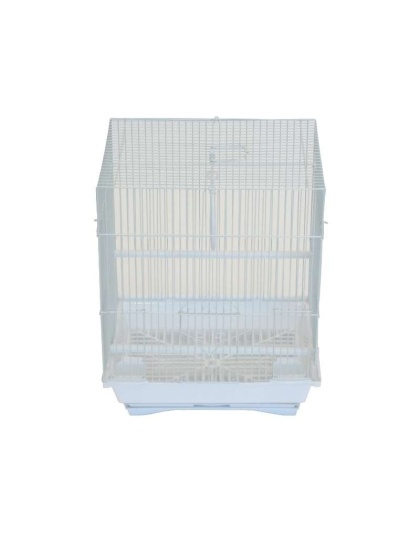 White - YML Flat Top Parakeet Cage - 11" x 9" x 14"