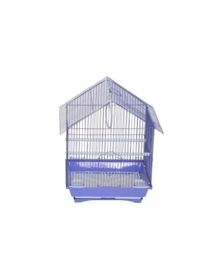 purple - YML House Top Style Parakeet Cage - 13.3" x 10.8" x 17.8"