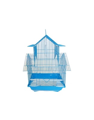 Blue - YML Pagoda Top Parakeet Cage - Small - 11" x 9" x 16"