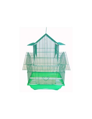 Green - YML Pagoda Top Parakeet Cage - Small - 11" x 9" x 16"