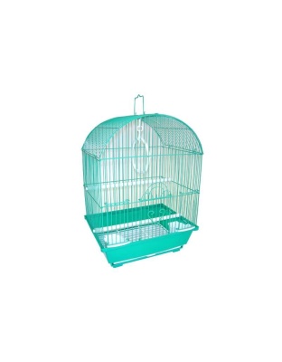 Green - YML Round Top Style Parakeet Cage - 13.3" x 10.8" x 17.8"