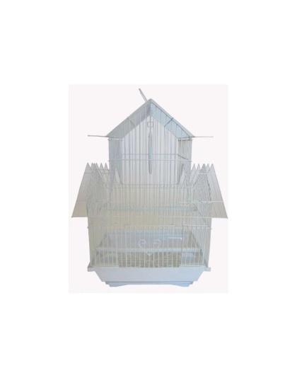 White - YML Pagoda Top Parakeet Cage - Small - 11" x 9" x 16"