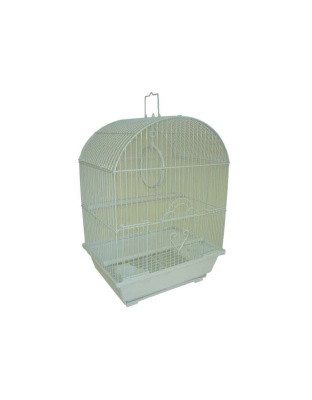 White - YML Round Top Style Parakeet Cage - 11 x 9 x 16