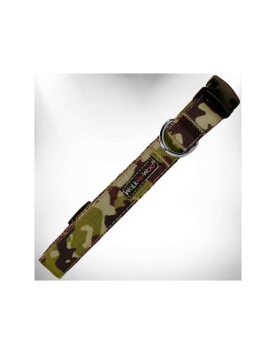 Brown Camo - Camo Dog Collars - XL 1.5" wide fits 18-28" neck