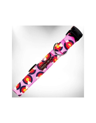 Colorado Pink - Colorado and Texas Dog Collars - XS 5/8" width fits 8-12" neck