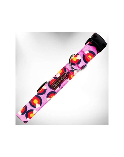 Colorado Pink - Colorado and Texas Dog Collars - XS 5/8" width fits 8-12" neck