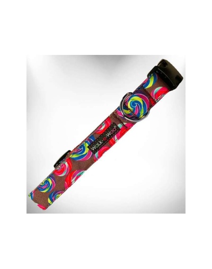 Lollipop on Chocolate - Lollipop Dog Collars - XS 5/8" width fits 8-12" neck