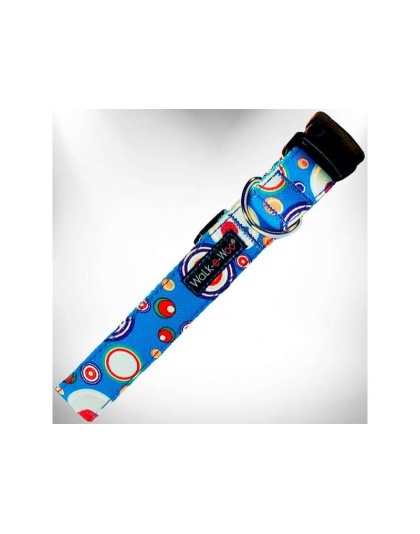 Blue - Martini Dog Collars - XS 5/8" width fits 8-12" neck