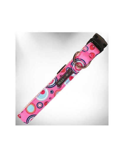 Pink - Martini Dog Collars - S 3/4" width fits 10-14" neck