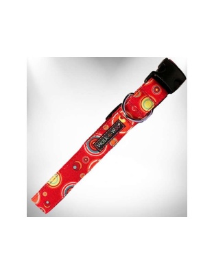 Red - Martini Dog Collars - XS 5/8" width fits 8-12" neck