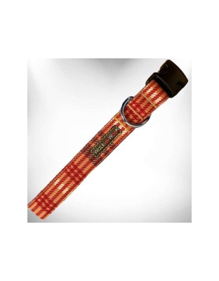 Classic Brown - Plaid Dog Collars - XL 1.5" wide fits 18-28" neck
