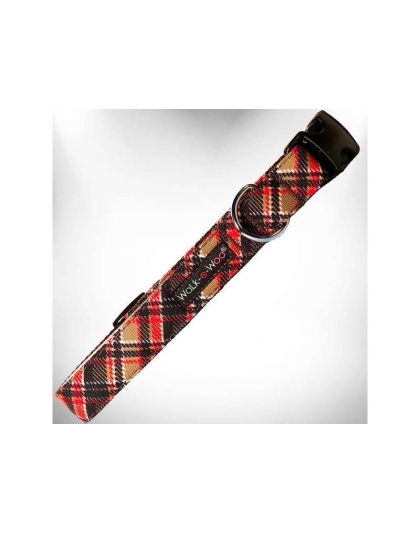 Gatsby - Plaid Dog Collars - S 3/4" width fits 10-14" neck