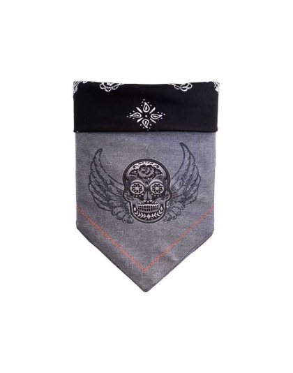 Grey Skull - Reversible Sport Bandanas  - Large