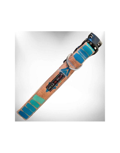 Teal - Tribal Dog Collars - S 3/4" width fits 10-14" neck