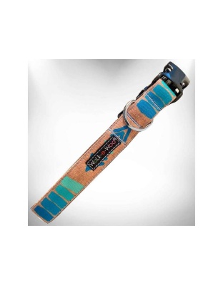 Teal - Tribal Dog Collars - XS 5/8" width fits 8-12" neck