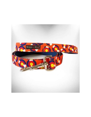 Colorado Orange - Colorado and Texas Dog Leads  - THIN Lead 5/8" width- 5' length