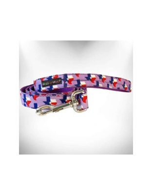Texas Lavender - Colorado and Texas Dog Leads  - THIN Lead 5/8" width- 5' length