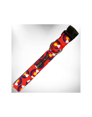 Colorado Orange - Colorado and Texas Dog Collars - XS 5/8" width fits 8-12" neck