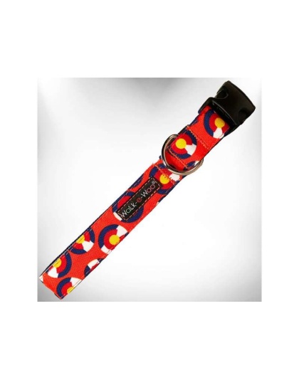 Colorado Orange - Colorado and Texas Dog Collars - XS 5/8" width fits 8-12" neck