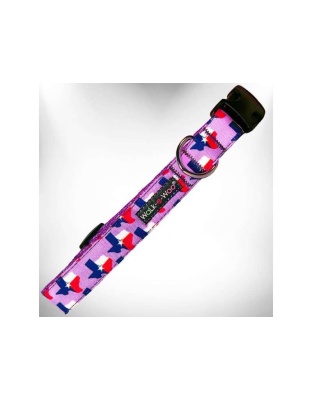 Texas Lavender - Colorado and Texas Dog Collars - XS 5/8" width fits 8-12" neck