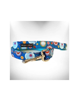 Blue - Martini Dog Leads  - THIN Lead 5/8" width- 5' length