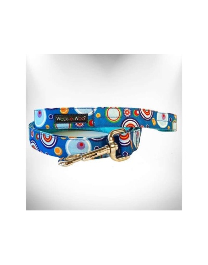 Blue - Martini Dog Leads  - THIN Lead 5/8" width- 5' length