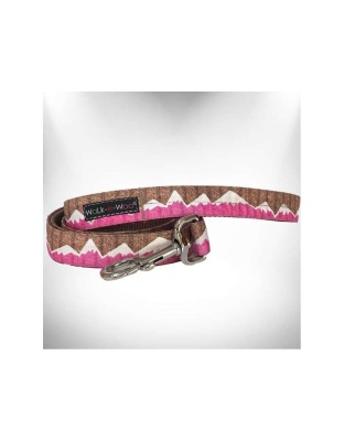 Pink Snowcap Mtn - Mountain Dog Leads  - THIN Lead 5/8" width- 5' length