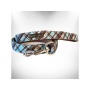 Steel Blue - Plaid Dog Leads  - THIN Lead 5/8" width- 5' length