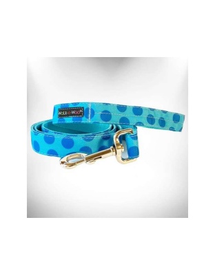 Turquoise - Polka Dot Dog - Monotone Leads  - THIN Lead 5/8" width- 5' length