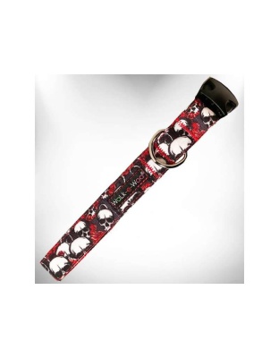 Skulls n' Roses - Tattoo Dog Collars - XS 5/8" width fits 8-12" neck