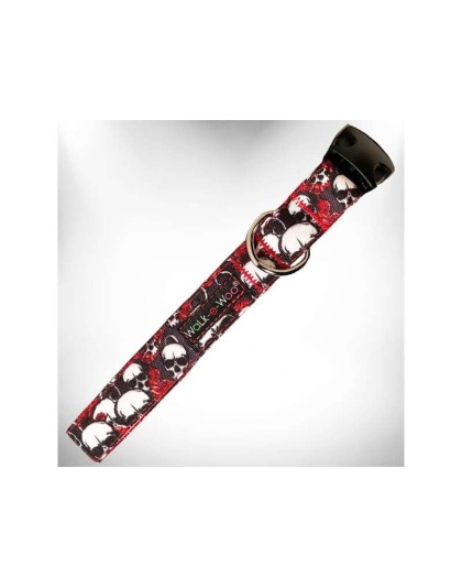 Skulls n' Roses - Tattoo Dog Collars - XS 5/8" width fits 8-12" neck