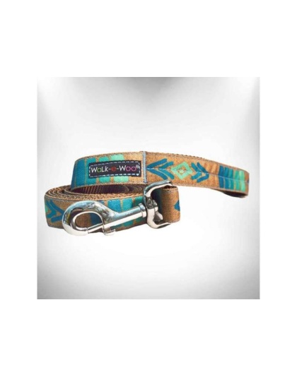 Teal - Tribal Dog Leads  - THIN Lead 5/8" width- 5' length