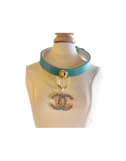 Teal Collar - Azure CC Collar - 12"