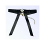 Black Vegan Leather Long Bow Necklace