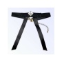 Black Vegan Leather Long Bow Necklace