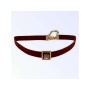 Burgundy Buckle Necklace - Large