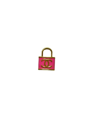 PINK - CC Lock Charm Collar - 10"