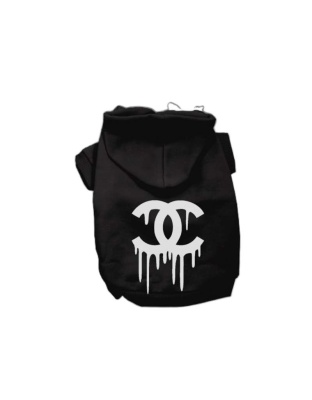 BLACK - Chewnel Drippy Dog Hoodies - X Large