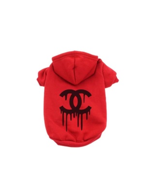 RED - Chewnel Drippy Dog Hoodies - 2X Large