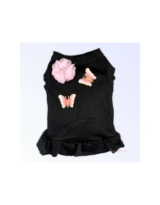 BLACK - Chiffon & Butterflies - X Large