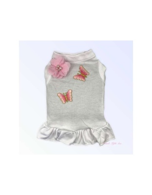 WHITE - Chiffon & Butterflies - X Small
