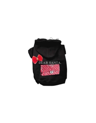 BLACK - Dear Santa Hoodie - X Small