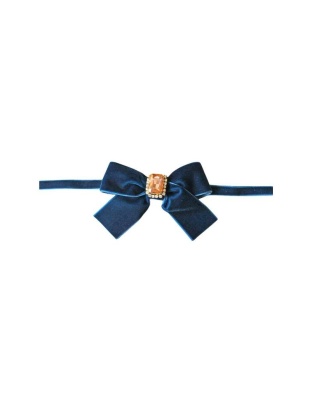 Royal Blue - Luxurious Velvet Bow Necklace