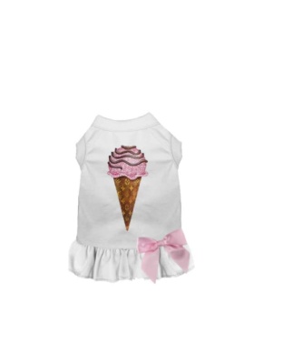 WHITE - My Favorite Chewy Vuitton Ice Cream Dress - Small