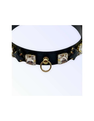 Black - My Rhinestone Glam Collar - 14"