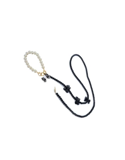 BLACK - Pearl and Bows Dog Leash