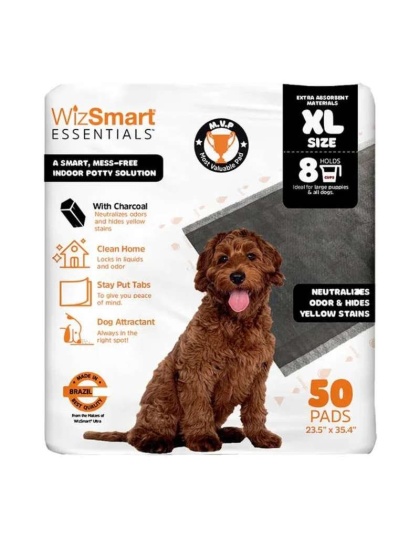 White - WizSmart Essentials Pads Charcoal  - XL